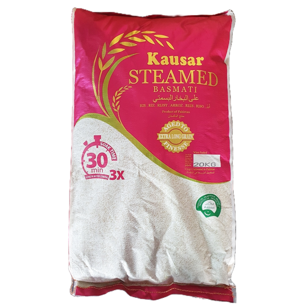 Steamed Extra Long Parboiled Rice 20Kg