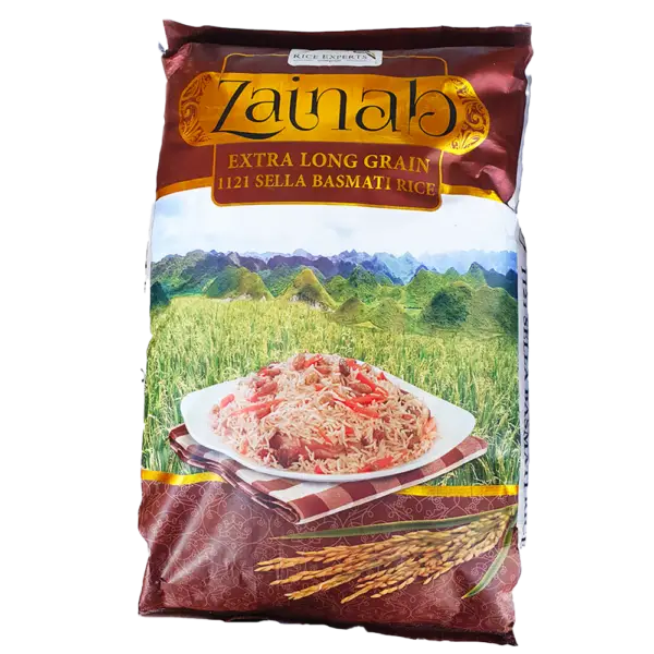 Zainab Extra Long Grain 1121 Parboiled Rice 20Kg