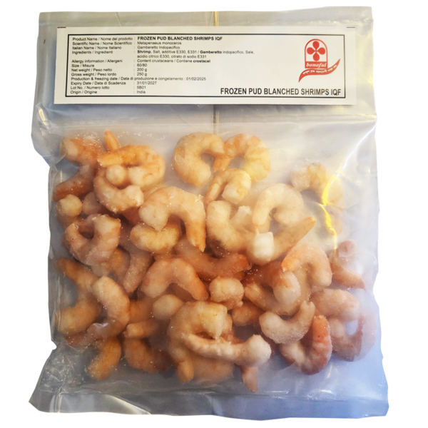 Bonoful Pud Blanched Shrimps IQF 60/80  7Kg 20%