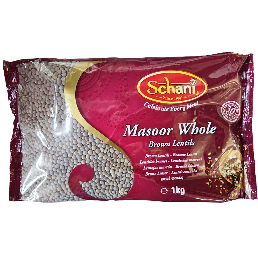Schani Masoor whole brown lenrtils 1kg x 10